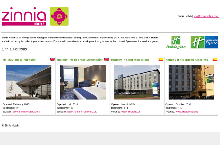 www.zinniahotels.com