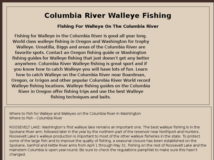 www.columbiariverwalleyefishing.com