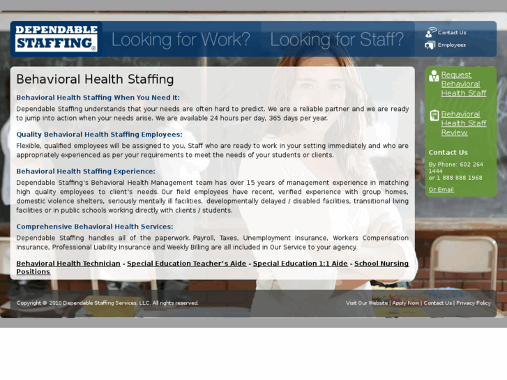 www.dependablestaffingbehavioralhealth.com