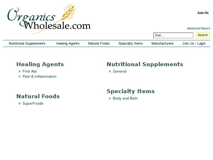 www.organics-wholesale.net