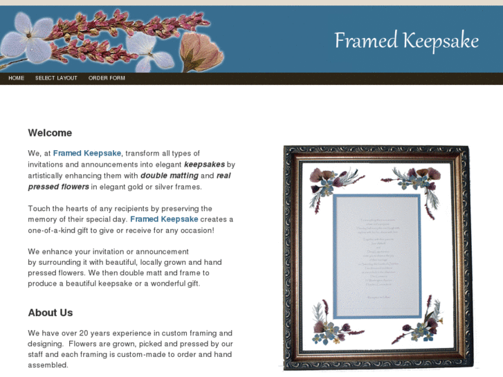 www.framedkeepsake.com