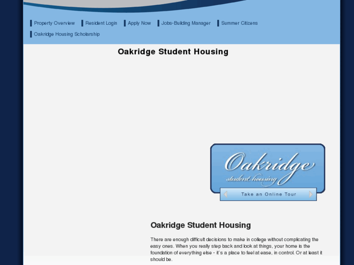 www.oakridgestudentapts.com