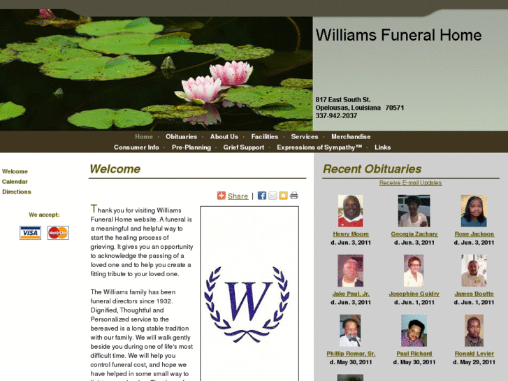 www.williamsfuneralhomes.net