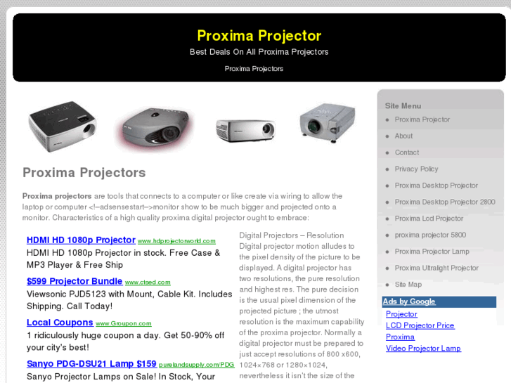 www.proximaprojector.org
