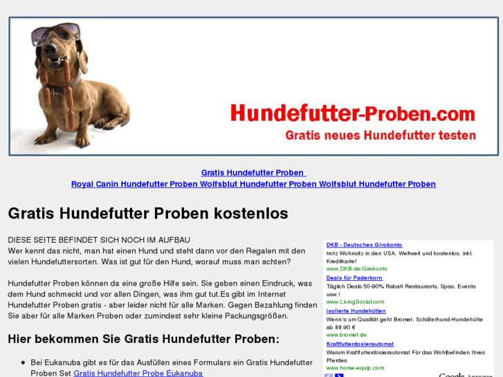 www.hundefutter-proben.com