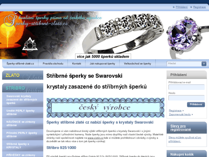 www.sperky-stribrne-zlate.cz