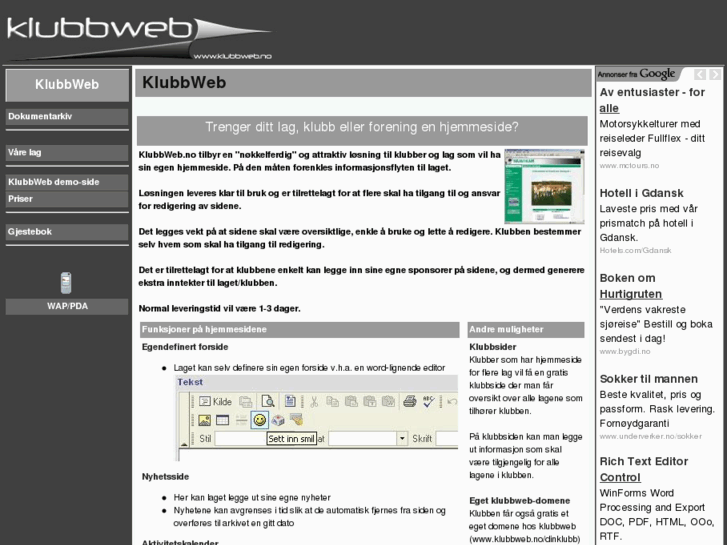 www.klubbweb.no