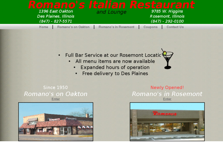 www.romanosrestaurant.net
