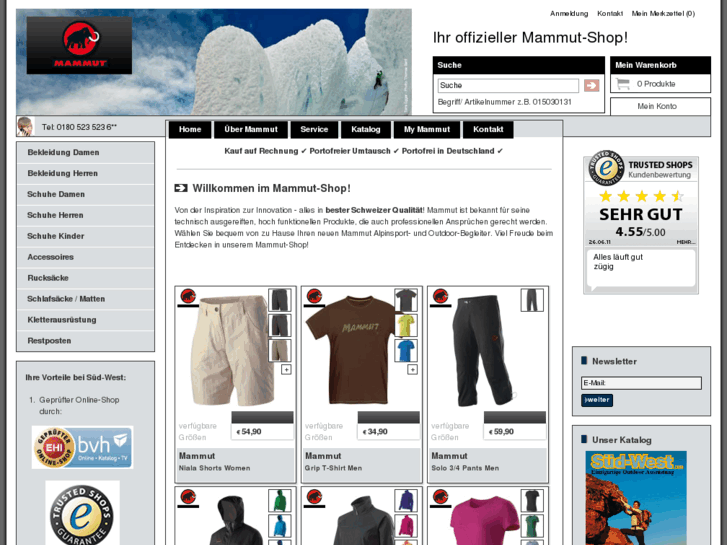 www.suedwest-mammut-shop.com