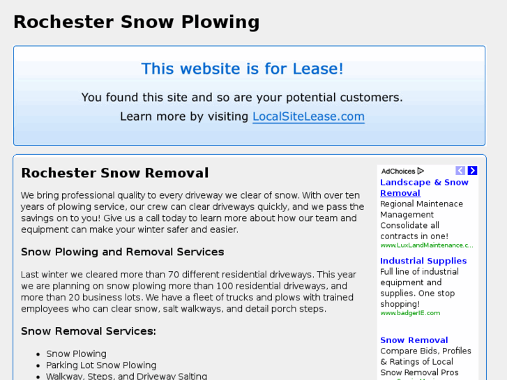 www.rochestersnowplowing.net