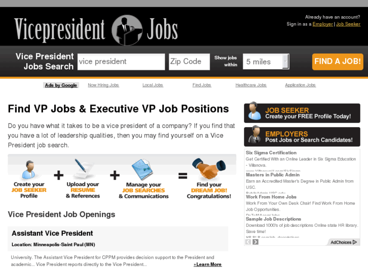 www.vicepresidentjobs.net