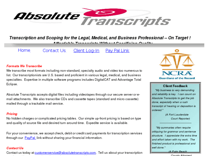 www.absolutetranscript.net