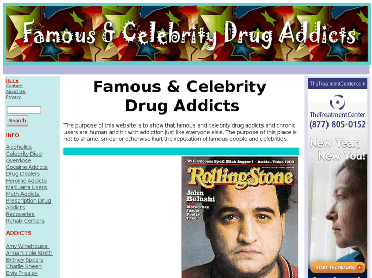 www.famouscelebritydrugaddicts.com