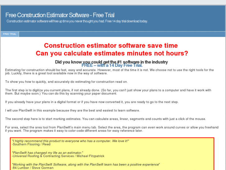 www.freeconstructionestimatorsoftware.com