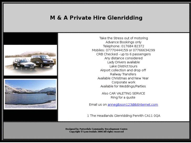 www.maprivatehireglenridding.co.uk