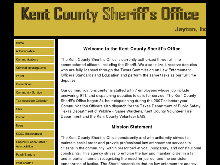 www.kentcountysherifftx.com