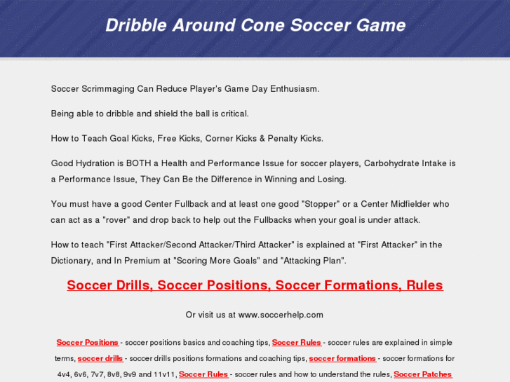 www.dribblearoundconesoccergame.com