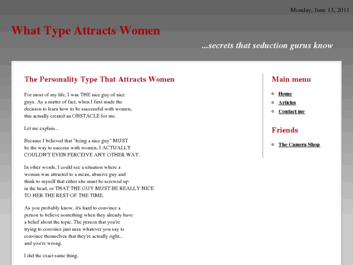 www.whattypeattractswomen.com