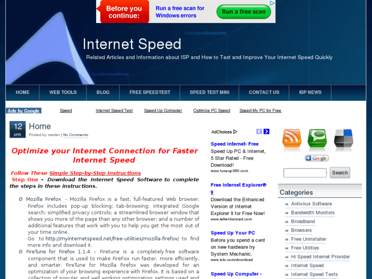 www.myinternetspeed.net