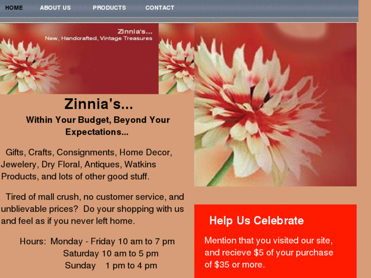 www.zinniasgifts.com