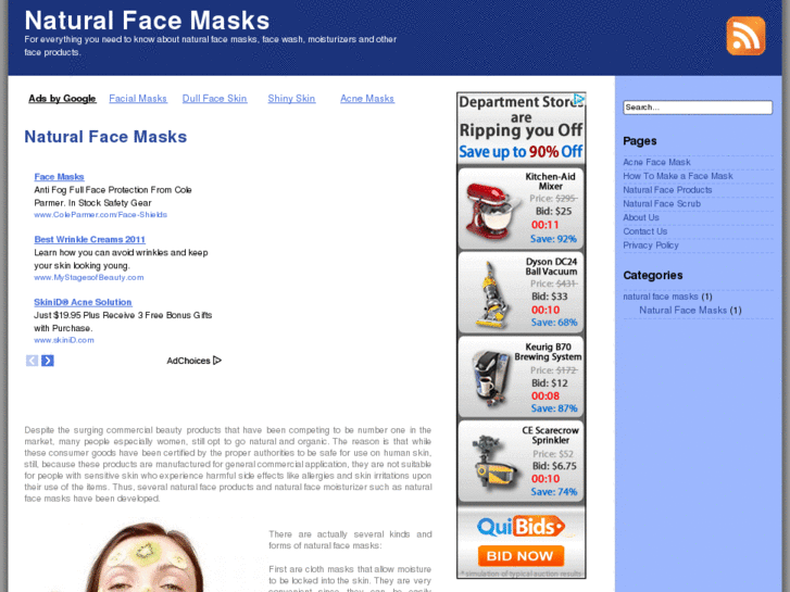 www.naturalfacemasks.org