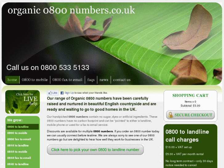 www.organic0800numbers.co.uk