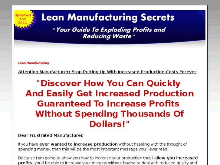 www.leanmanufacturingsecrets.com