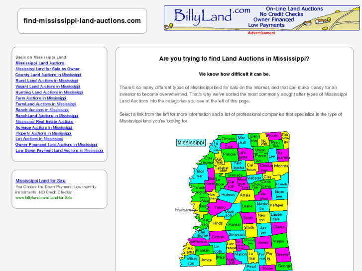 www.find-mississippi-land-auctions.com