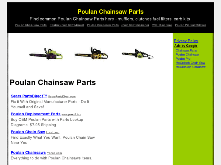 www.poulanchainsawparts.net