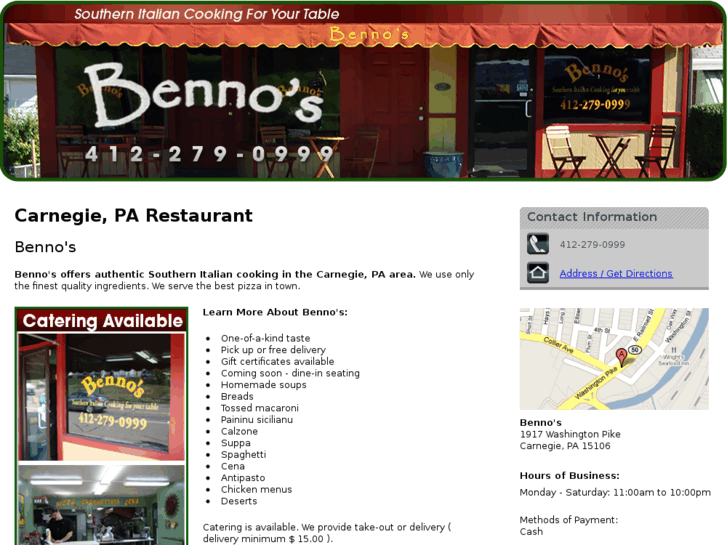 www.bennosrestaurant.com