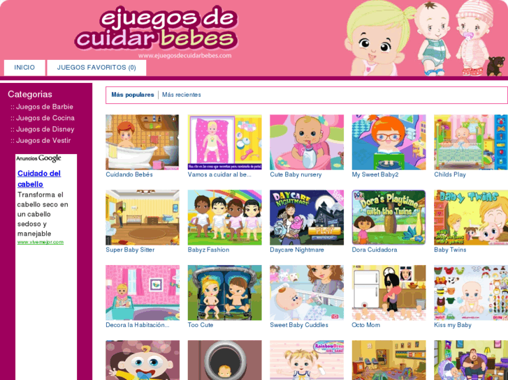 www.ejuegoscuidarbebes.com