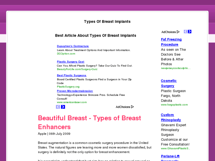 www.typesofbreastimplants.info