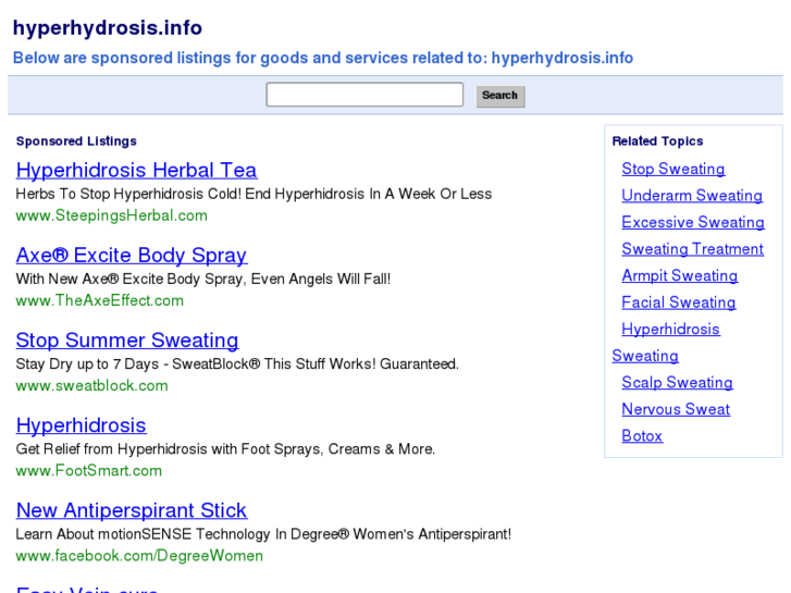 www.hyperhydrosis.info
