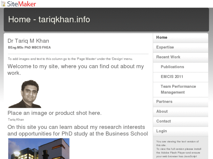 www.tariqkhan.info