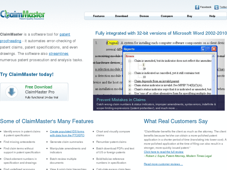 www.patentclaimmaster.com