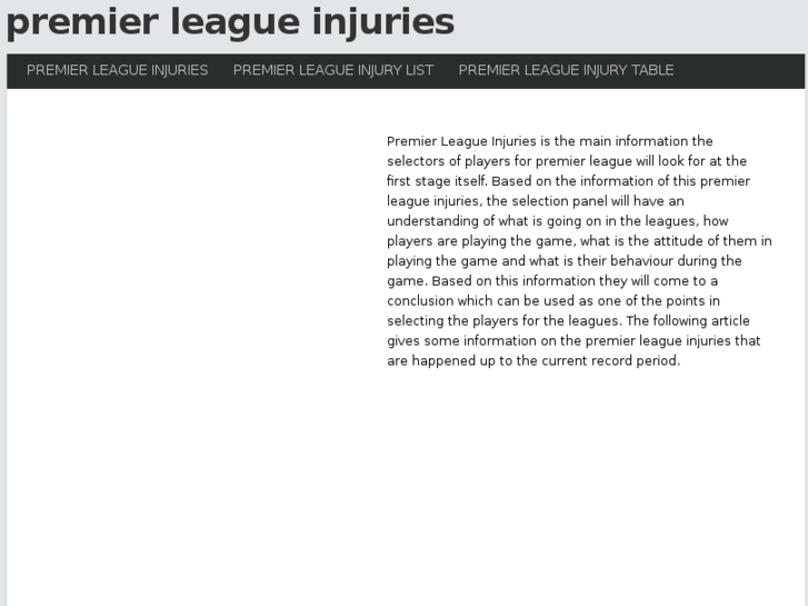 www.premierleagueinjuries.com