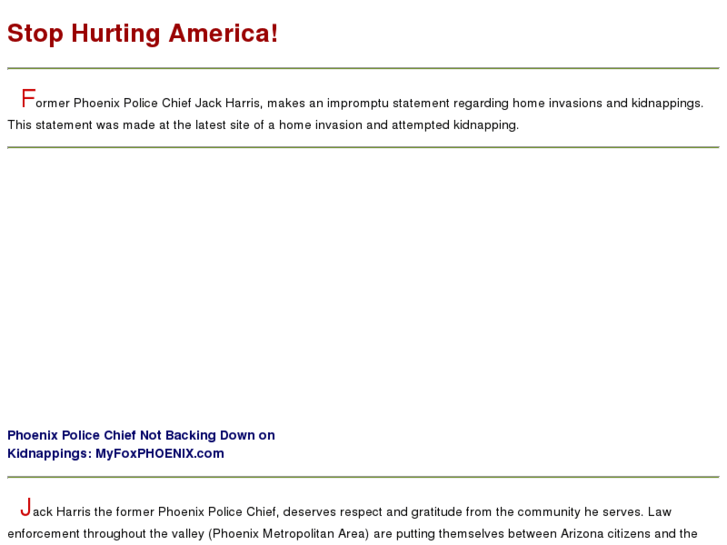 www.stophurtingamerica.com