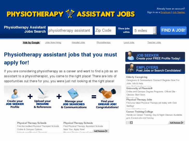 www.physiotherapyassistantjobs.com