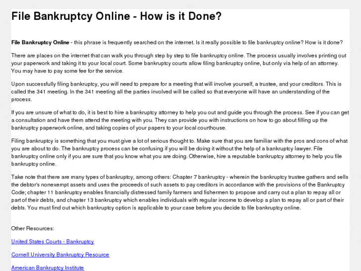 www.bankruptcy-online.net