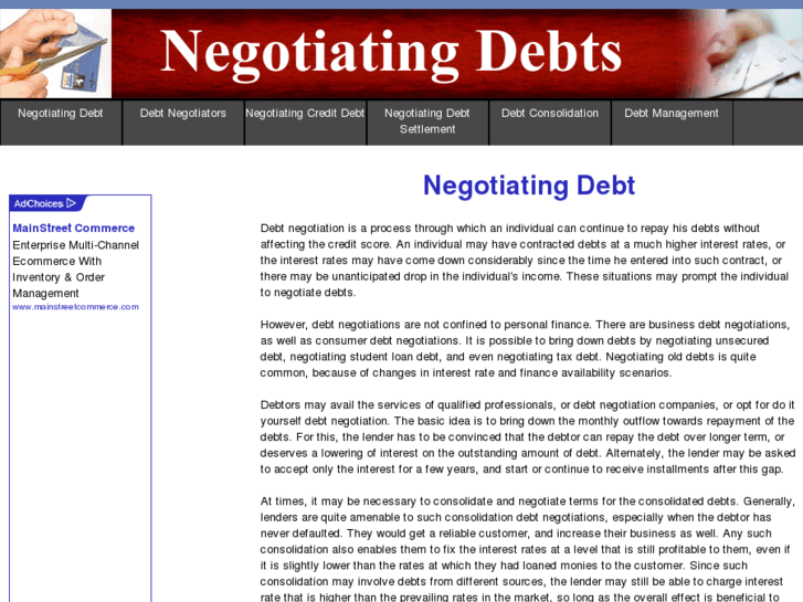 www.negotiatingdebts.net