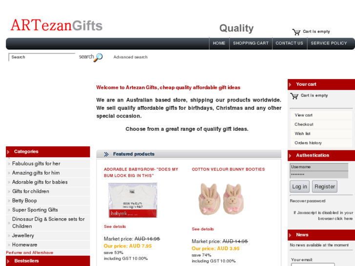 www.artezangifts.com