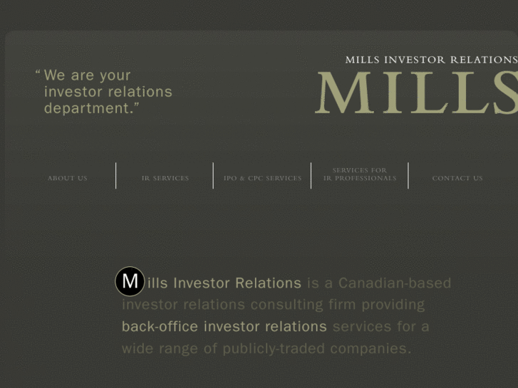 www.millsinvestorrelations.com