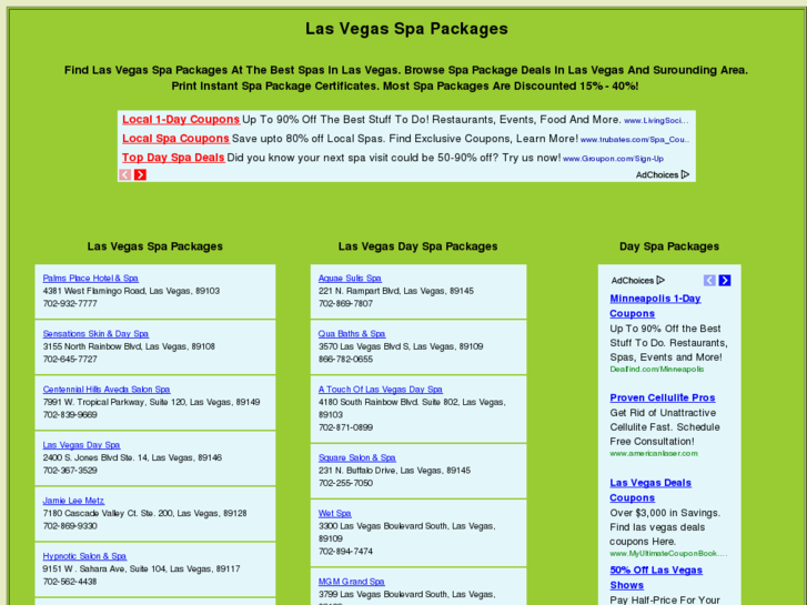 www.spapackageslasvegas.com