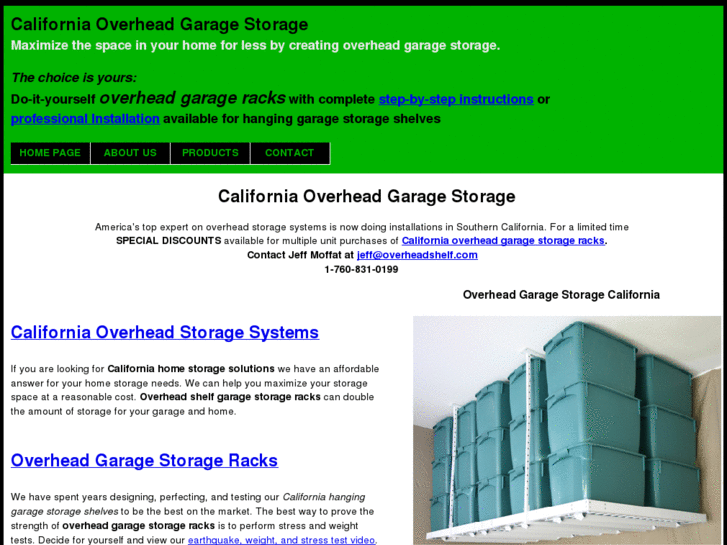 www.californiaoverheadgaragestorage.com