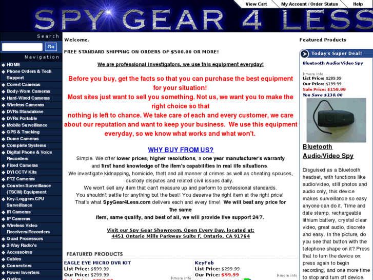 www.spygear4less.com