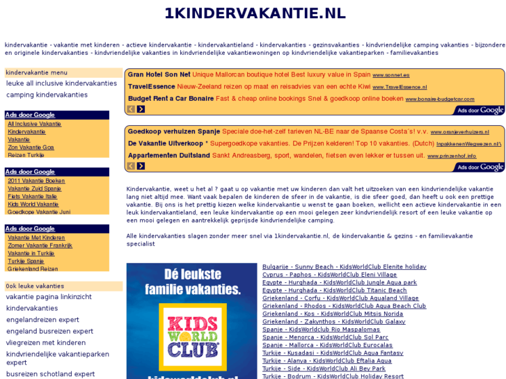 www.1kindervakantie.nl