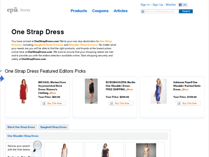 www.onestrapdress.com