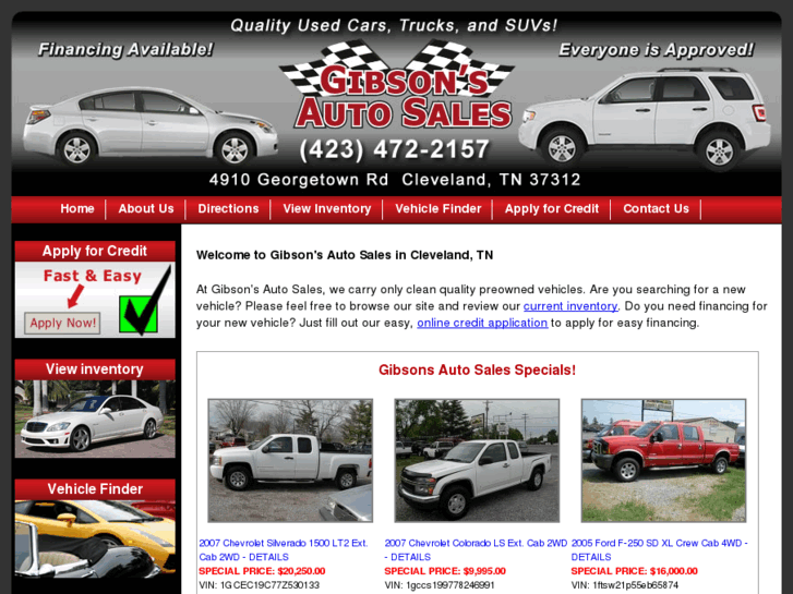 www.gibsonsautosales.com