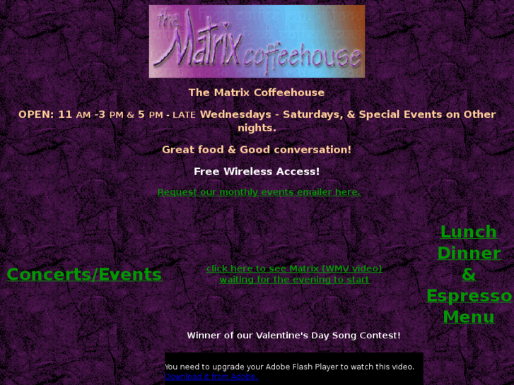 www.matrixcoffeehouse.com