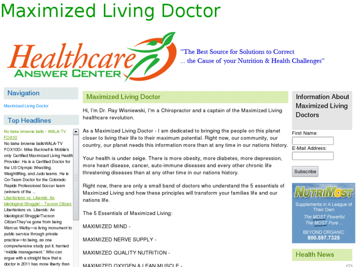 www.maximizedlivingdoctor.com